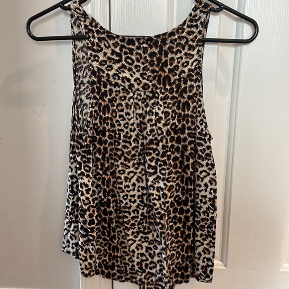 Sparkle & Fade leopard print and black hi low tank top XS / S - Picture 4 of 8